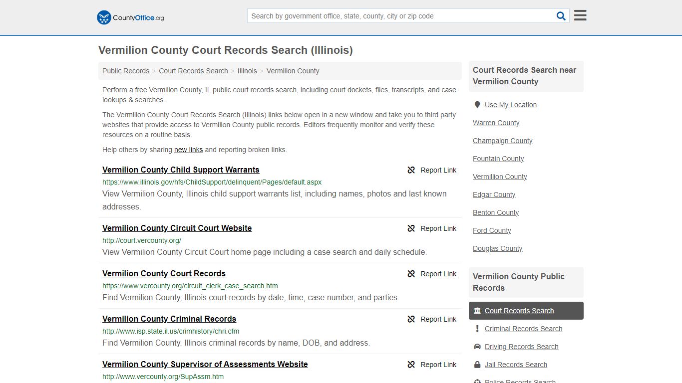 Vermilion County Court Records Search (Illinois) - County Office